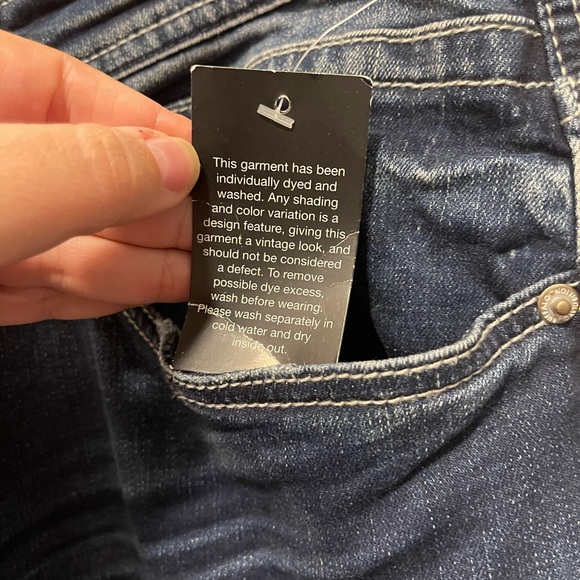 Blue Straight Leg Jeans with Fading Effect - Picture 4 of 10